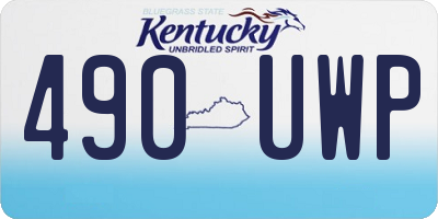 KY license plate 490UWP