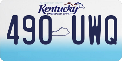 KY license plate 490UWQ