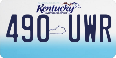 KY license plate 490UWR
