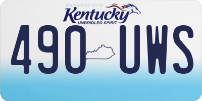 KY license plate 490UWS