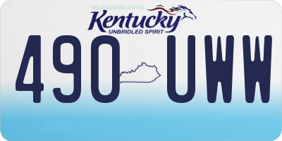 KY license plate 490UWW