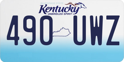 KY license plate 490UWZ