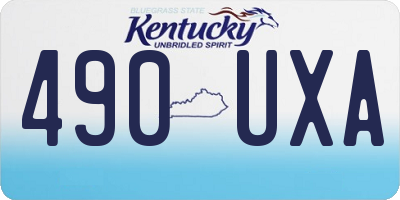 KY license plate 490UXA