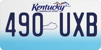 KY license plate 490UXB