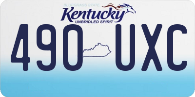 KY license plate 490UXC