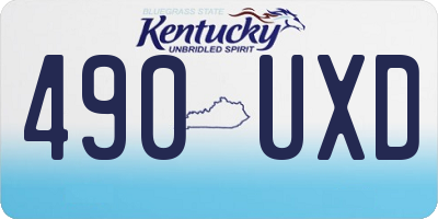KY license plate 490UXD