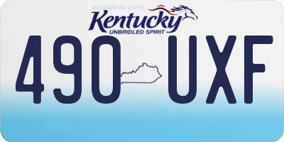 KY license plate 490UXF