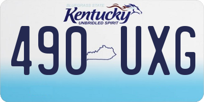KY license plate 490UXG