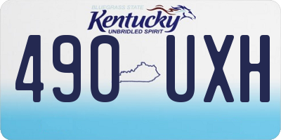 KY license plate 490UXH