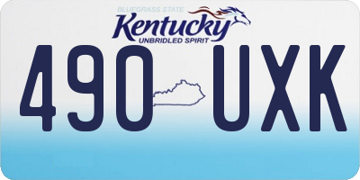 KY license plate 490UXK