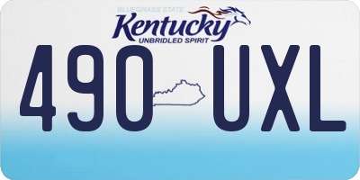 KY license plate 490UXL