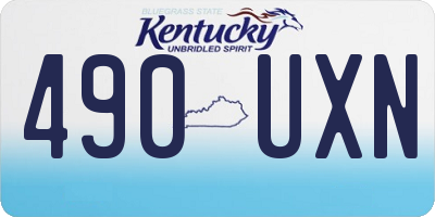 KY license plate 490UXN