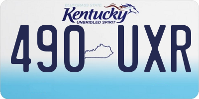 KY license plate 490UXR