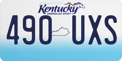 KY license plate 490UXS