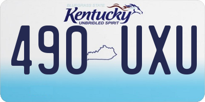 KY license plate 490UXU