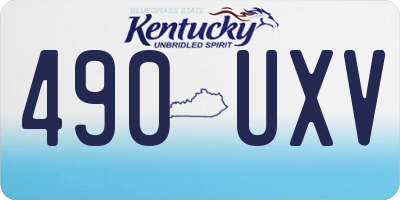 KY license plate 490UXV