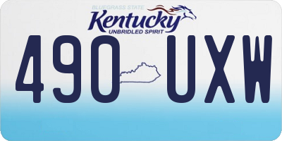 KY license plate 490UXW