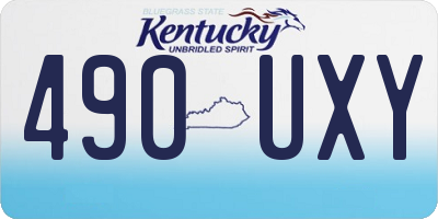 KY license plate 490UXY