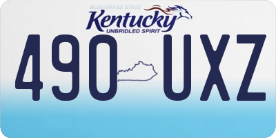 KY license plate 490UXZ
