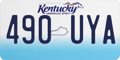 KY license plate 490UYA