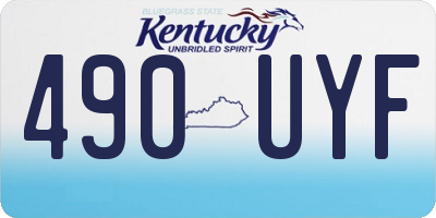 KY license plate 490UYF
