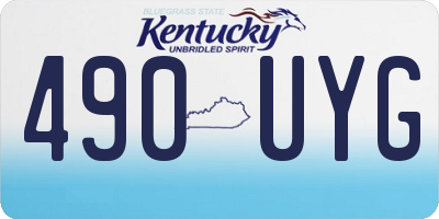 KY license plate 490UYG