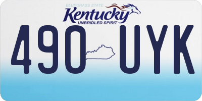 KY license plate 490UYK