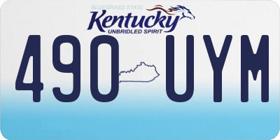 KY license plate 490UYM