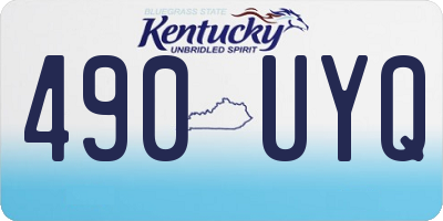 KY license plate 490UYQ