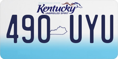 KY license plate 490UYU
