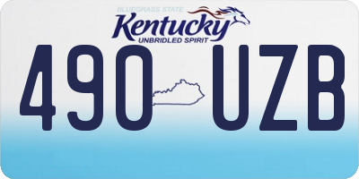 KY license plate 490UZB