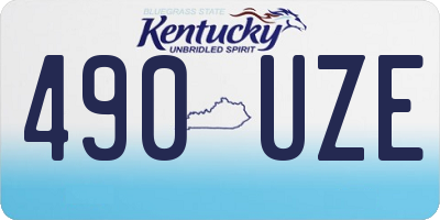 KY license plate 490UZE