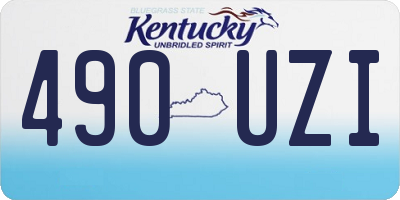 KY license plate 490UZI
