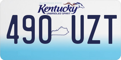 KY license plate 490UZT