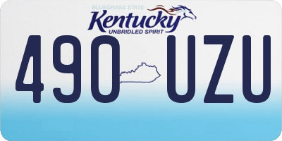 KY license plate 490UZU