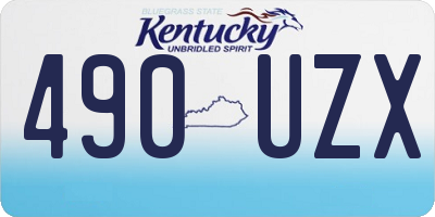 KY license plate 490UZX