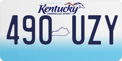 KY license plate 490UZY