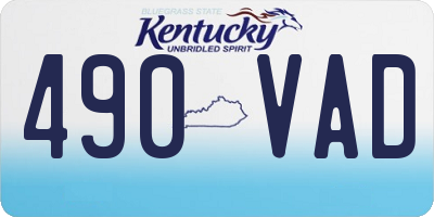 KY license plate 490VAD
