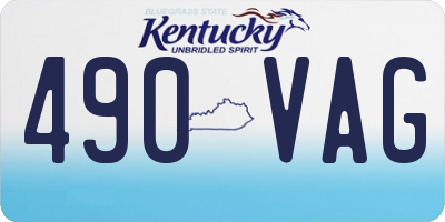 KY license plate 490VAG