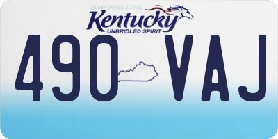 KY license plate 490VAJ