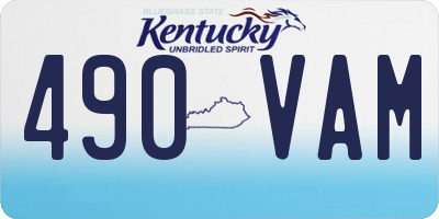 KY license plate 490VAM
