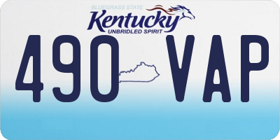 KY license plate 490VAP