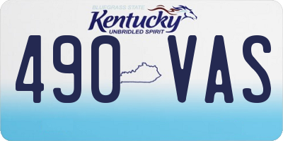 KY license plate 490VAS