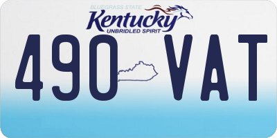KY license plate 490VAT