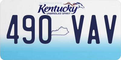 KY license plate 490VAV