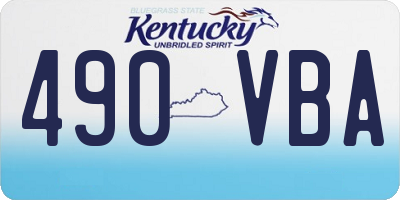 KY license plate 490VBA