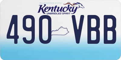 KY license plate 490VBB