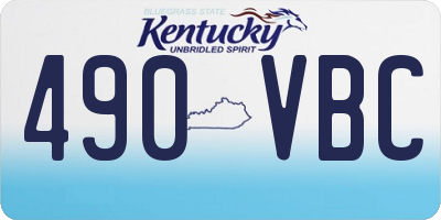 KY license plate 490VBC