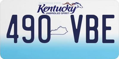 KY license plate 490VBE