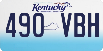 KY license plate 490VBH